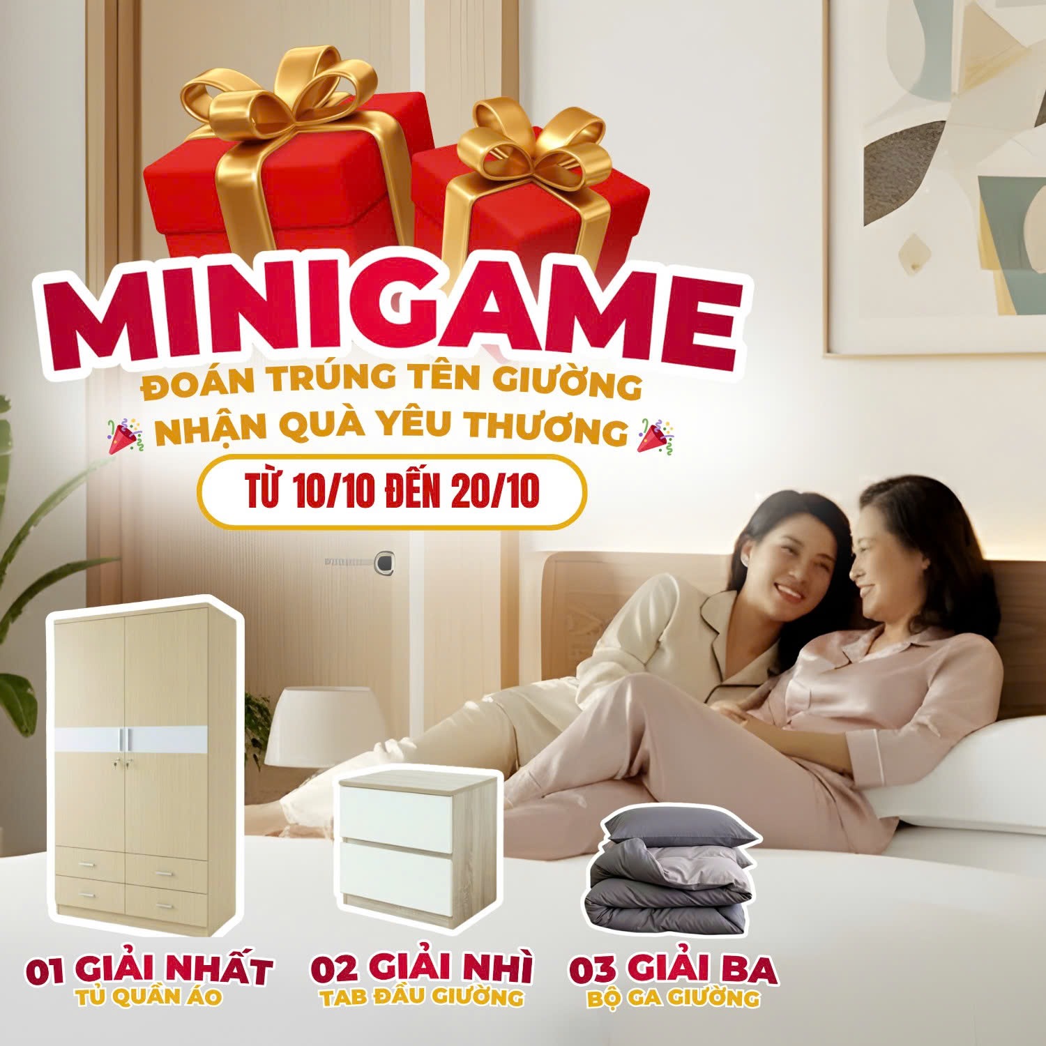 Công bố kết quả minigame “Đoán trúng tên giường - Rinh quà siêu đã” cùng Nội thất Viva!