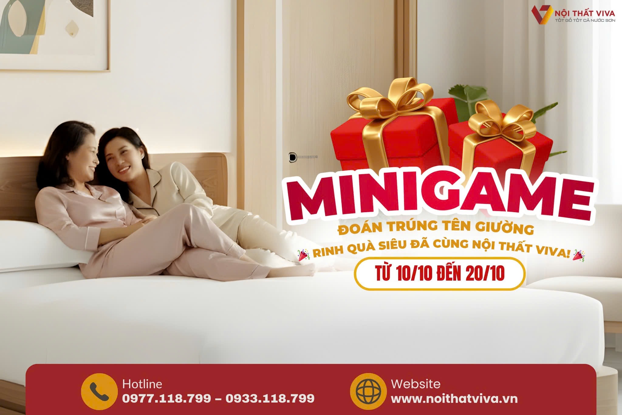 Công bố kết quả minigame “Đoán trúng tên giường - Rinh quà siêu đã” cùng Nội thất Viva!