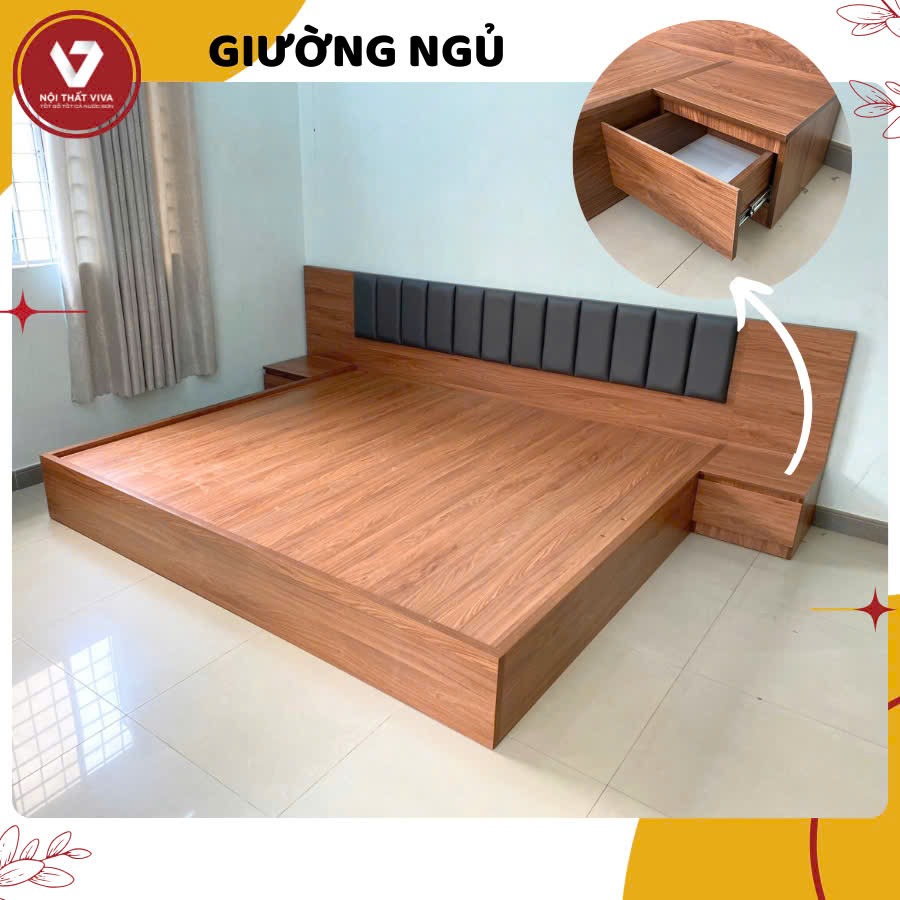 Điểm danh loạt giường ngủ kiểu Nhật 1m8 đáng sở hữu tại Nội thất Viva