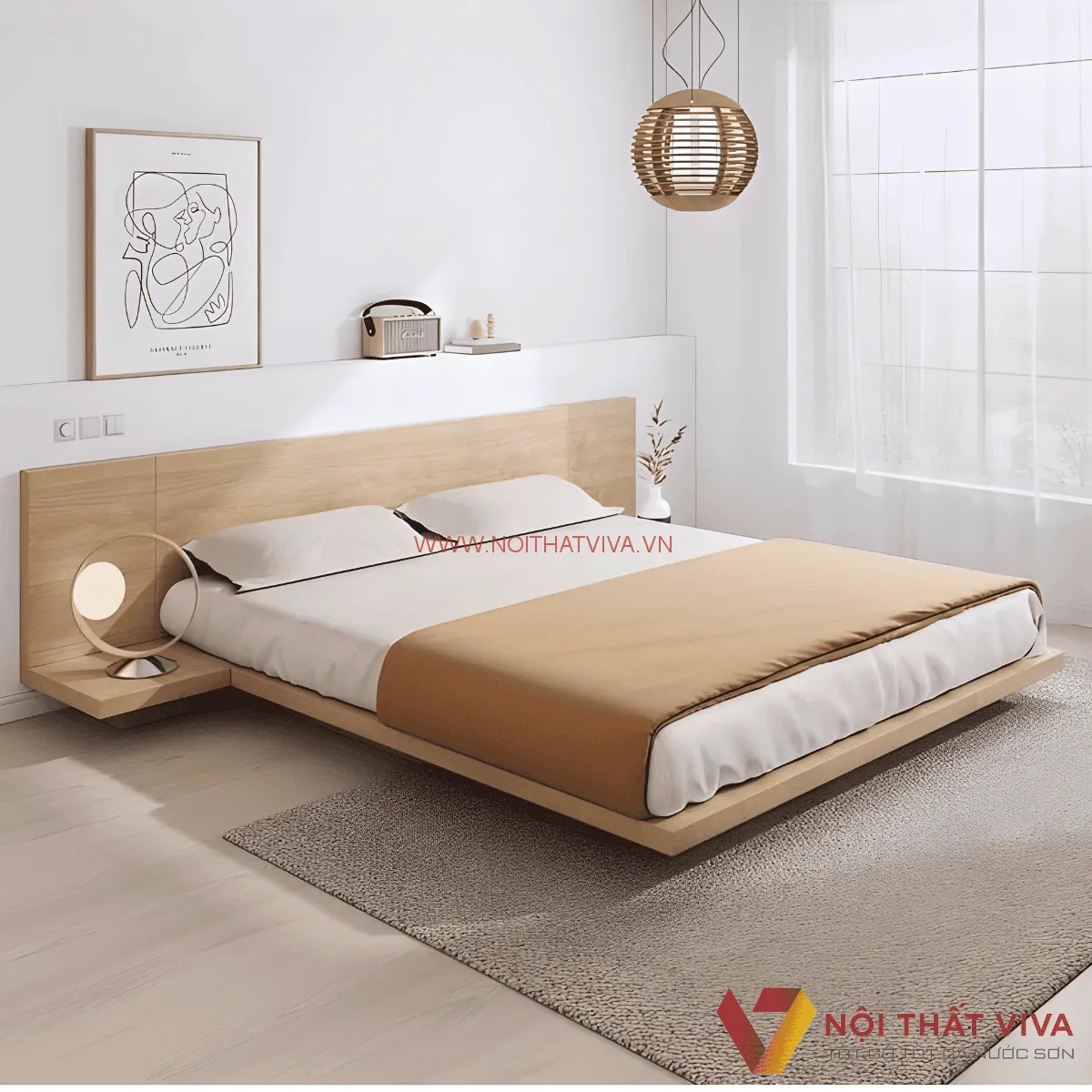 Điểm danh loạt giường ngủ kiểu Nhật 1m8 đáng sở hữu tại Nội thất Viva