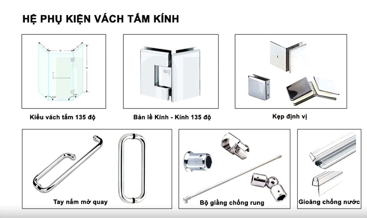 Giá phòng tắm kính trọn gói: Bảng giá theo kiểu dáng, độ dày, phụ kiện