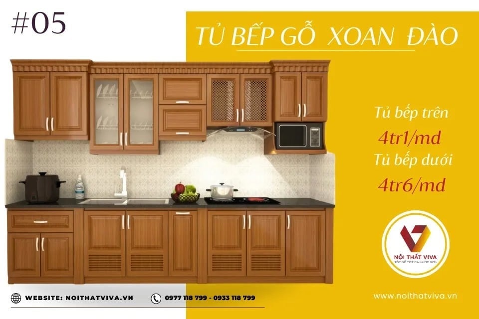 Giá tủ bếp gỗ tự nhiên bao nhiêu 1m? Xem ngay để dự trù chi phí Giá tủ bếp gỗ tự nhiên bao nhiêu 1m? Xem ngay để dự trù chi phí