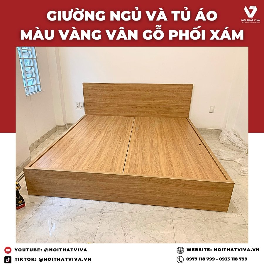 Giao Lắp Bộ Giường Tủ Gỗ Công Nghiệp Giá Rẻ Anh Trí - Tân Bình