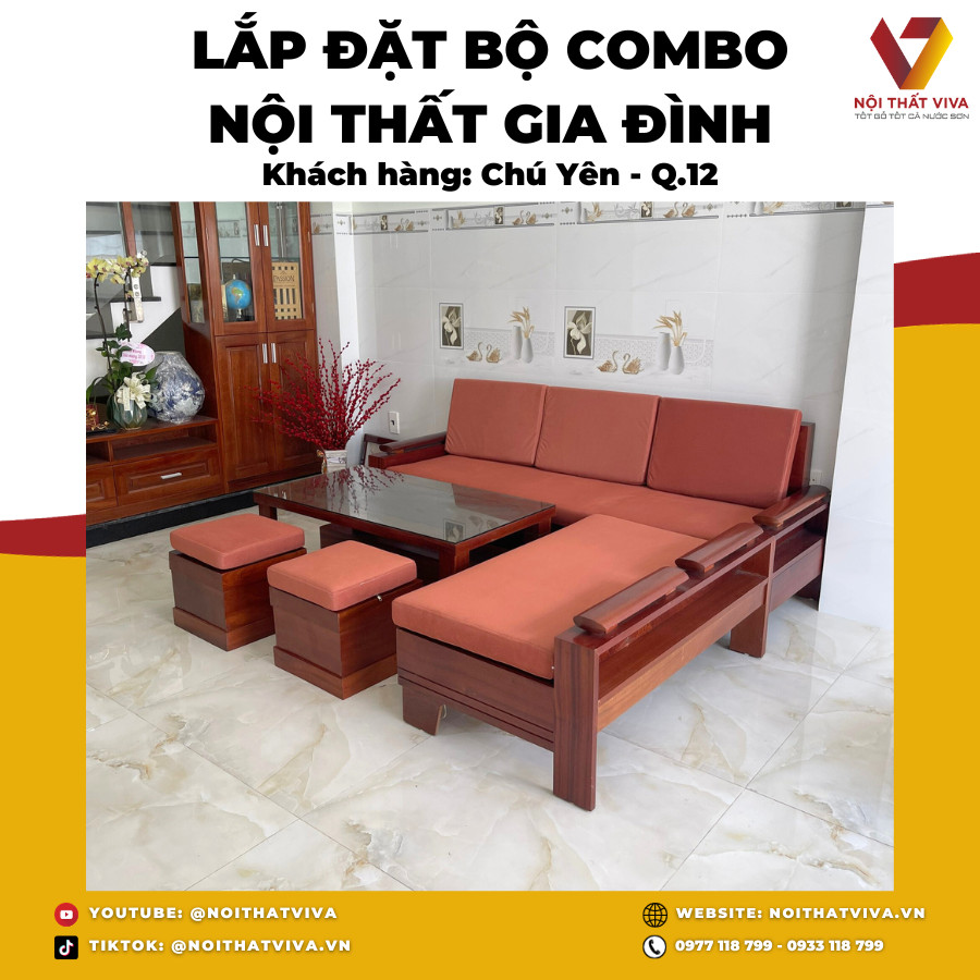 Giao lắp Combo Phòng Ngủ Gỗ An Cường Phủ Melamine Chú Yên - Quận 12