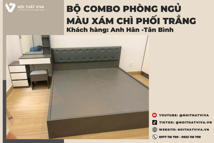 Giao Lắp Combo Phòng Ngủ Gỗ Công Nghiệp anh Hân - Tân Bình