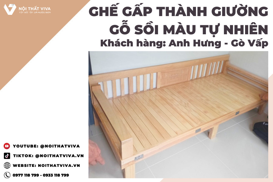 Giao Lắp Ghế Gấp Bằng Gỗ Anh Hưng - Gò Vấp Ghế Gấp Tiện Lợi Đẹp Mắt