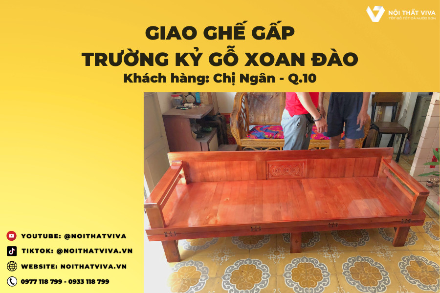 Giao Lắp Ghế Gỗ Gấp Thông Minh Chị Ngân - Quận 10