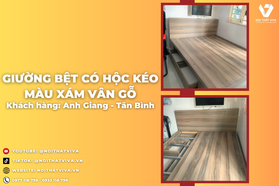 Giao Lắp Giường Bệt Gỗ Công Nghiệp Hiện Đại Anh Giang - Tân Bình