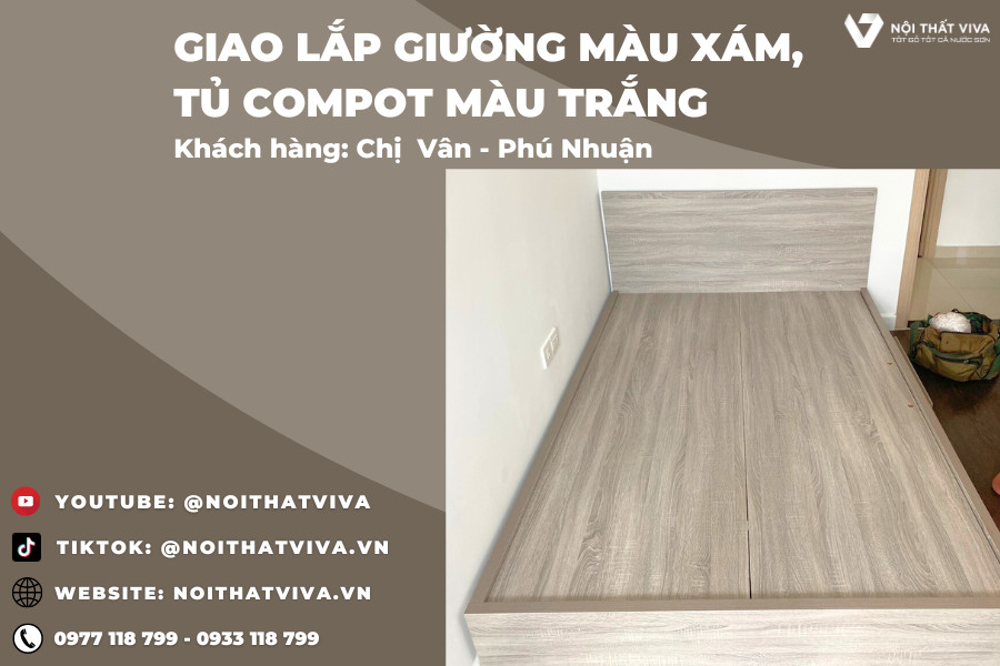 Giao Lắp Giường Ngủ Ván Công Nghiệp Chị Vân Tại Quận Phú Nhuận