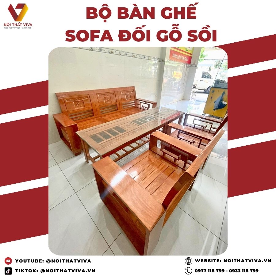 Giao Lắp Mẫu Ghế Sofa Đẹp từ Gỗ Sồi Tự Nhiên - Sự Hòa Quyện Tinh Tế