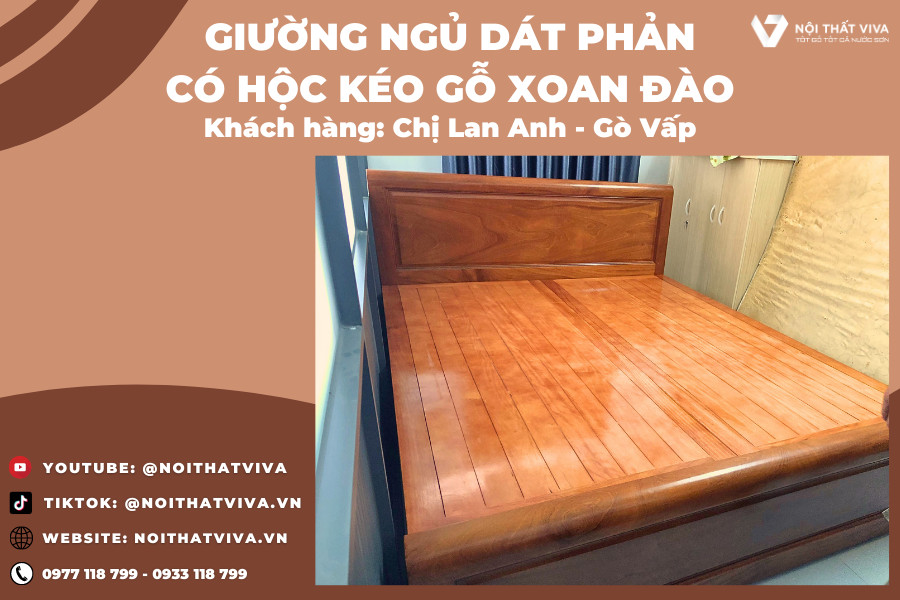 Giao Lắp Mẫu Giường Ngăn Kéo Đẹp chị Lan Anh - Gò Vấp