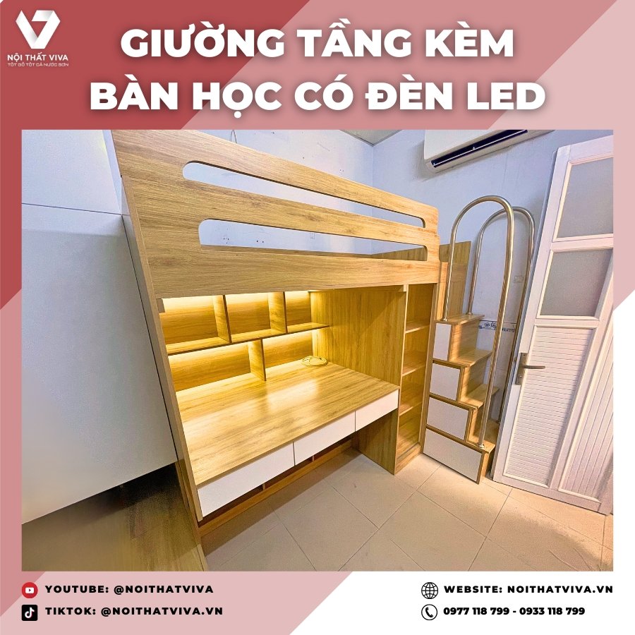 Giao Lắp Mẫu Giường Tầng Kèm Bàn Học Giải Pháp Hoàn Hảo Cho Không Gian