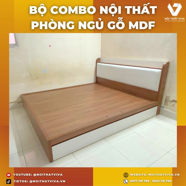 Giao Lắp Mẫu Giường Tủ Gỗ Công Nghiệp Đẹp - Tận Hưởng Nghỉ Ngơi 