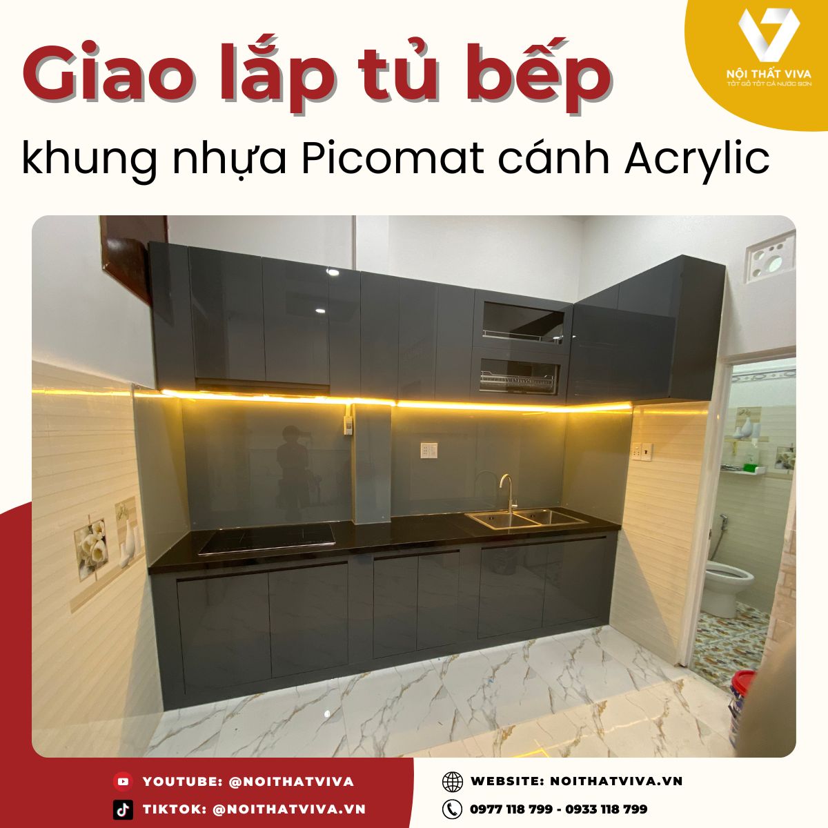 Giao Lắp Mẫu Tủ Bếp Nhựa Acrylic - Sự Lựa Chọn Hiện Đại Cho Ngôi Nhà