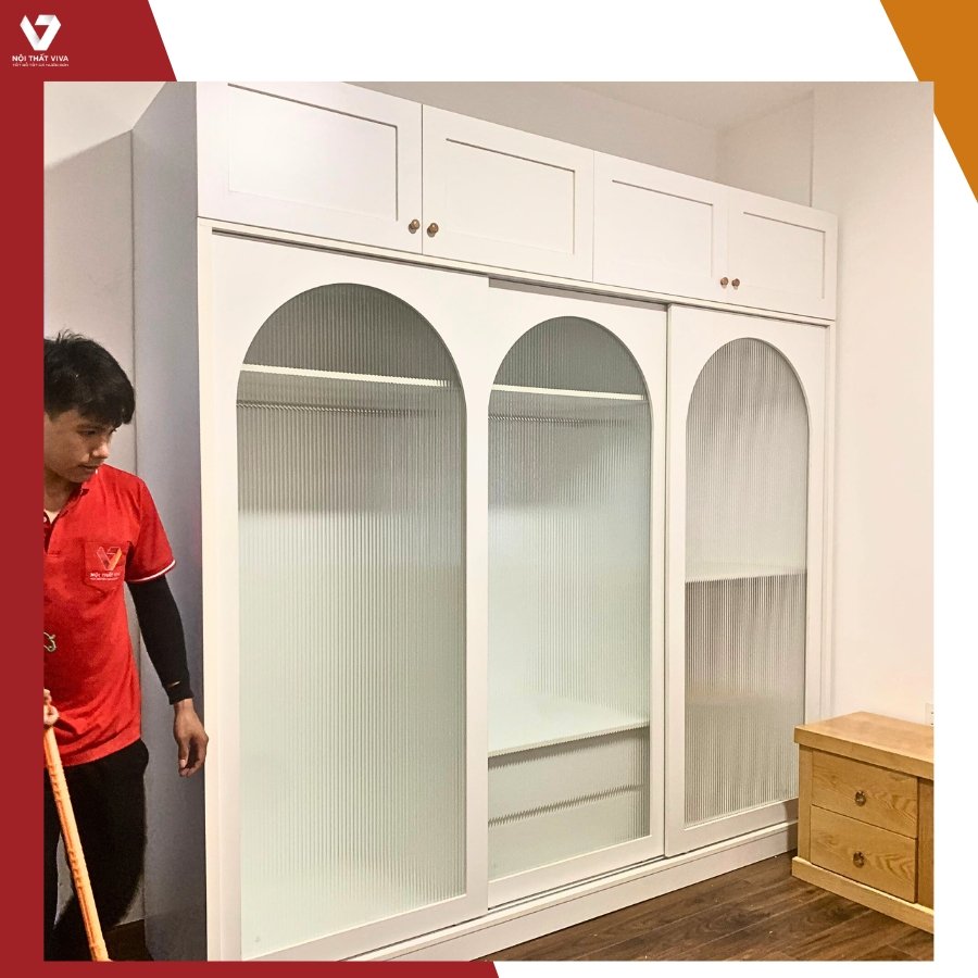 Giao Lắp Nội Thất Phòng Ngủ Rẻ Đẹp - Tủ Áo Gỗ Mdf Và Giường Ngủ Gỗ Sồi