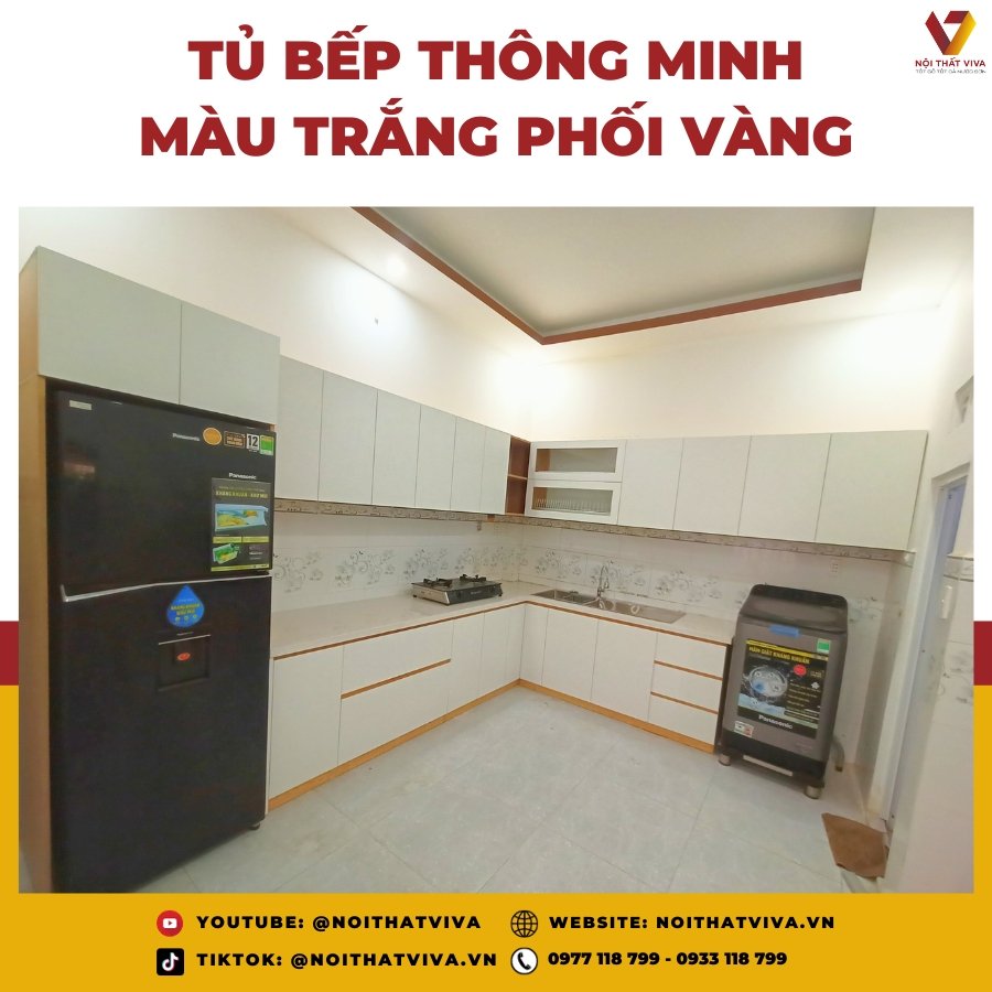 Giao Lắp Tủ Bếp MDF Chống Ẩm Hiện Đại, Tiện Nghi và Tinh Tế