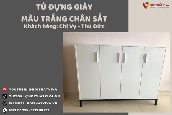 Giao Lắp Tủ Để Giày Dép Bằng Gỗ Công Nghiệp Chi Vy - Thủ Đức