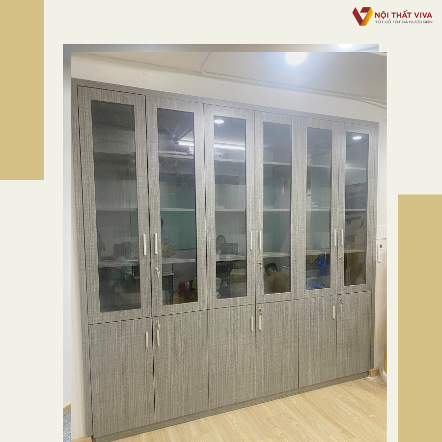 Giao Lắp Tủ Hồ Sơ Bằng Gỗ MDF Phủ Melamine Cao Cấp Chi Ngân - Quận 3 