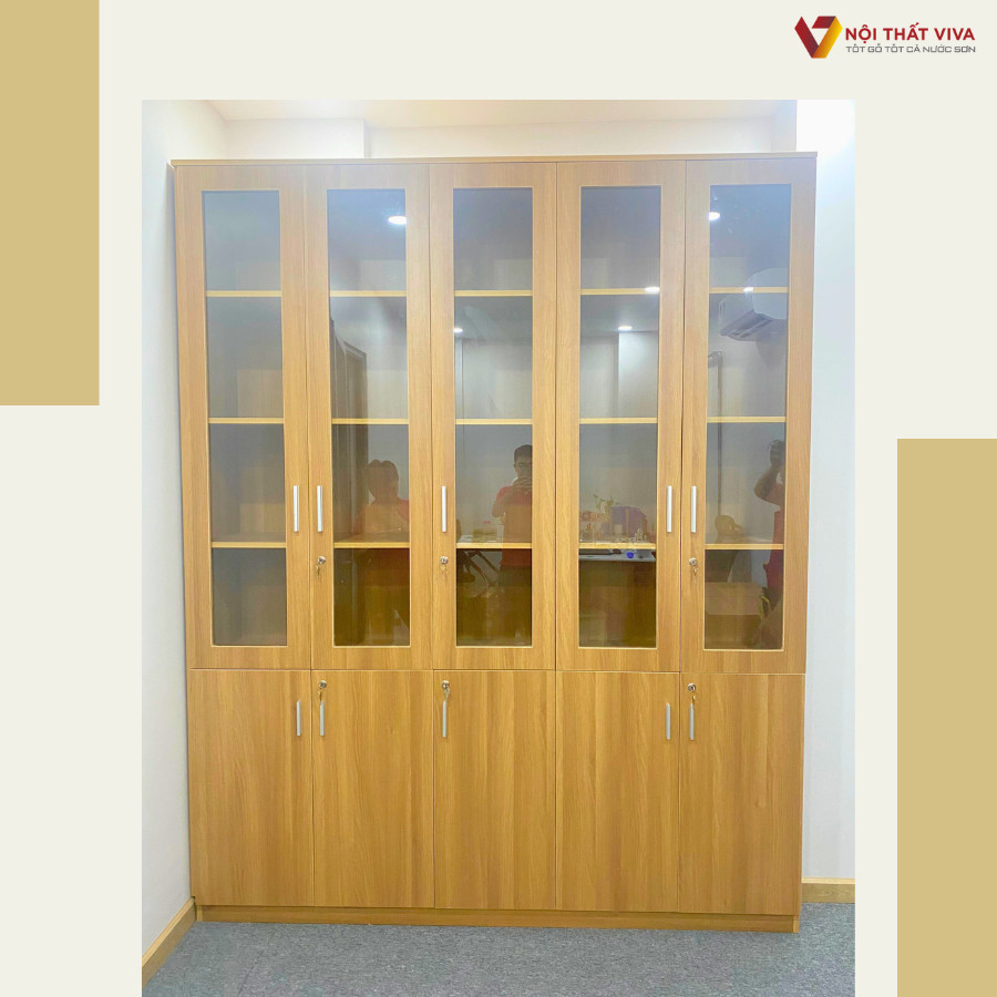 Giao Lắp Tủ Hồ Sơ Bằng Gỗ MDF Phủ Melamine Cao Cấp Chi Ngân - Quận 3 