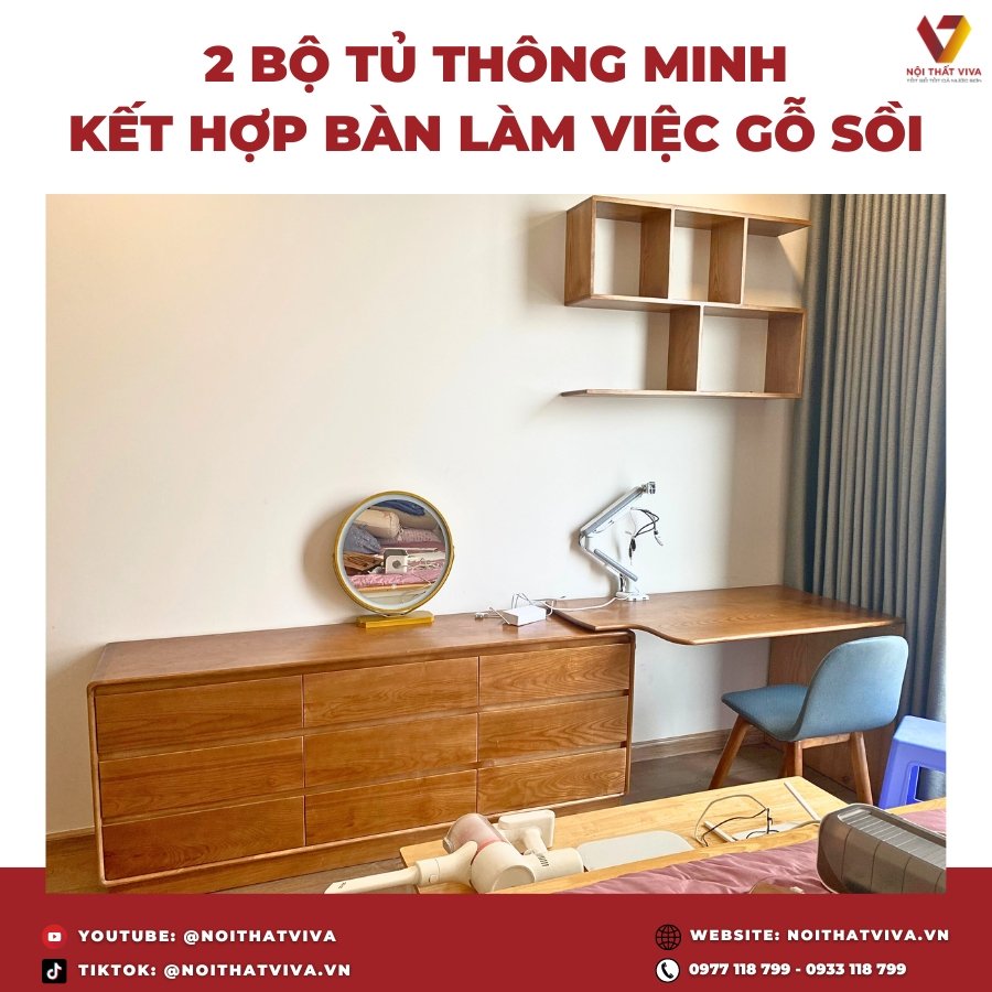 Giao Lắp Tủ Kèm Bàn Làm Việc Thông Minh - Sự Hòa Quyện Hoàn Hảo