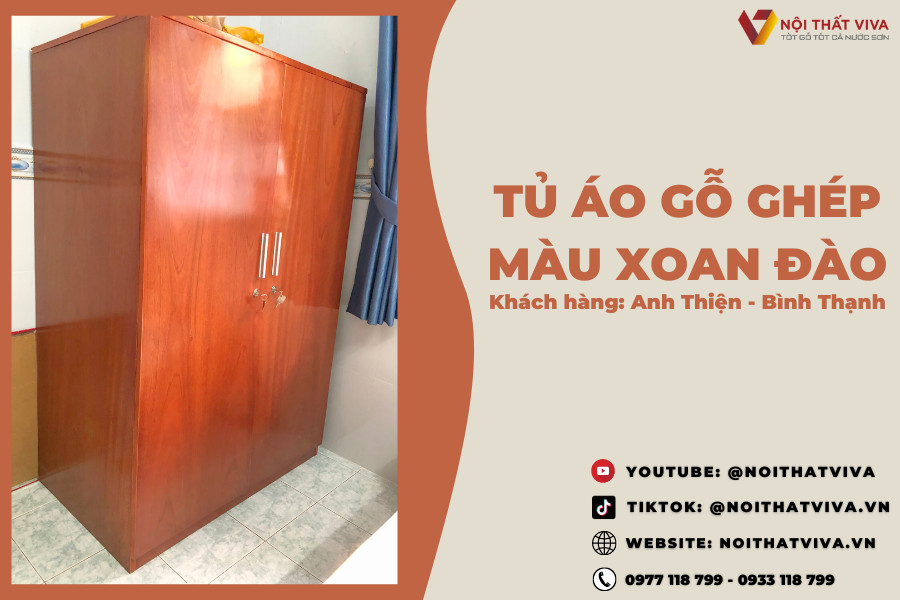 Giao Lắp Tủ Quần Áo Gỗ Ghép Anh Thiện - Bình Thạnh Sang Trọng và Bền Bỉ 