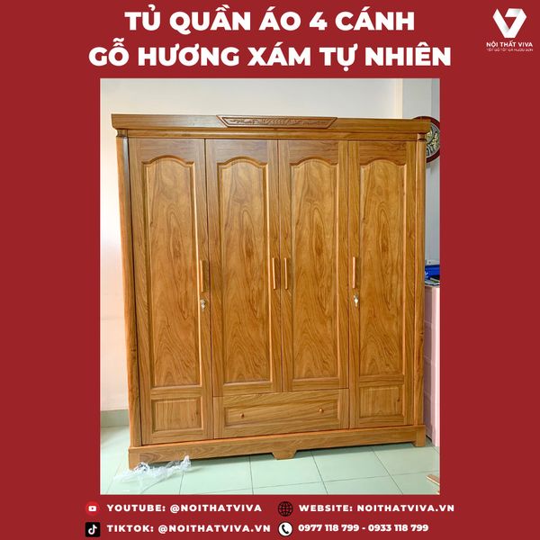 Giao Lắp Tủ Quần Áo Gỗ Hương Xám - Sự Hoàn Hảo Cho Không Gian Nội Thất