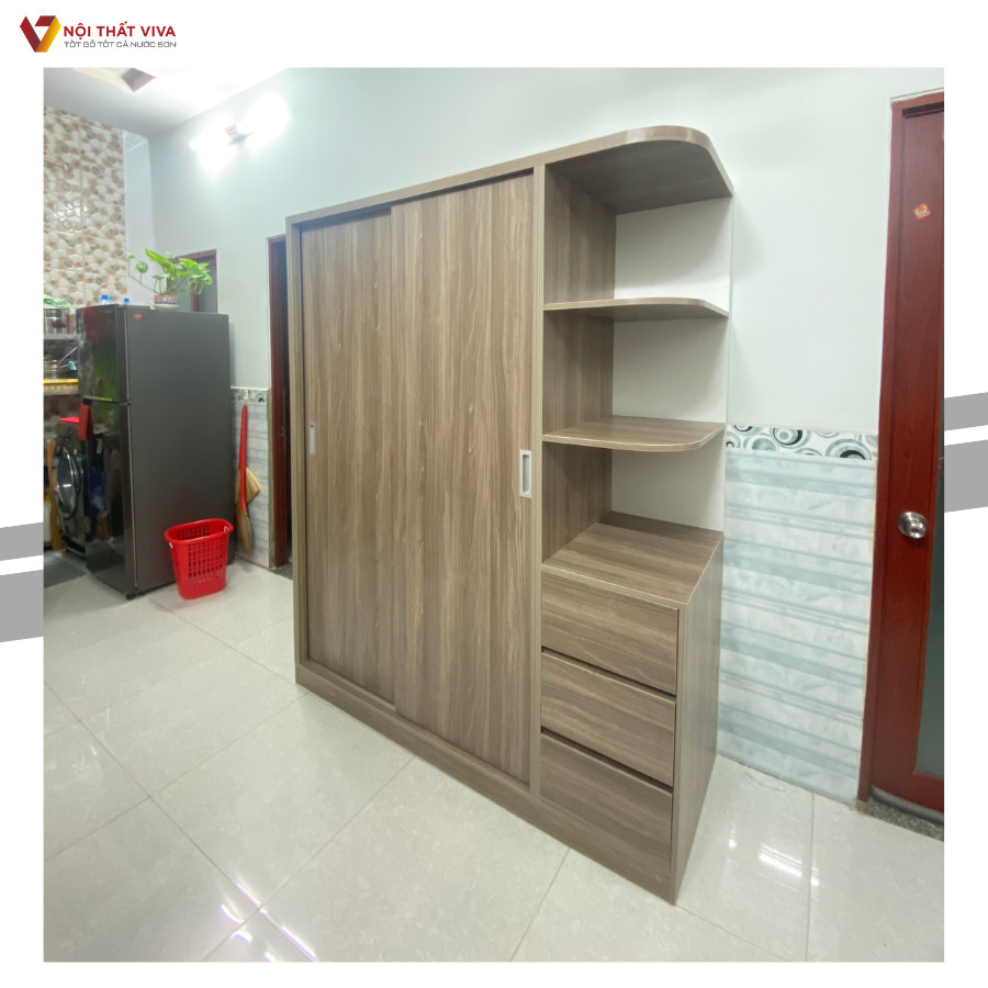 Giao Lắp Tủ Quần Áo Gỗ MDF Phủ Melamine "Chị Dung - Quận 12"