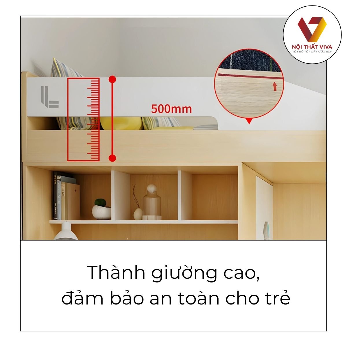 Giường 2 Tầng Thông Minh Kết Hợp Bàn Học Và Tủ Áo Gỗ MDF Phủ Melamine