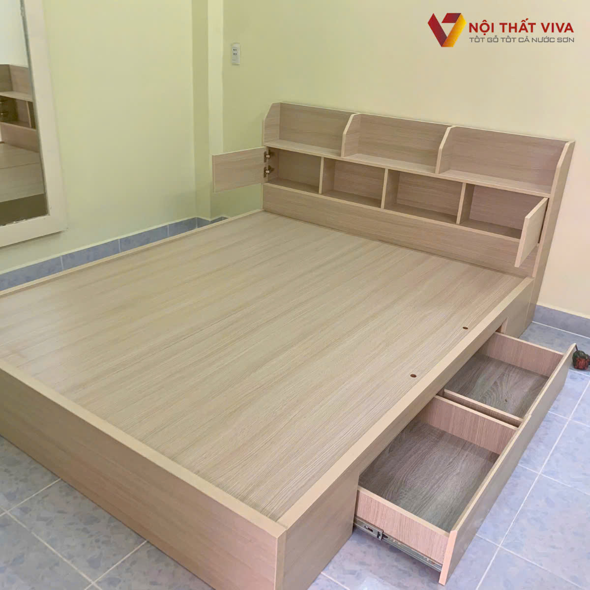 Giường có ngăn kéo kích thước bao nhiêu là chuẩn? Gợi ý mẫu hot hiện nay