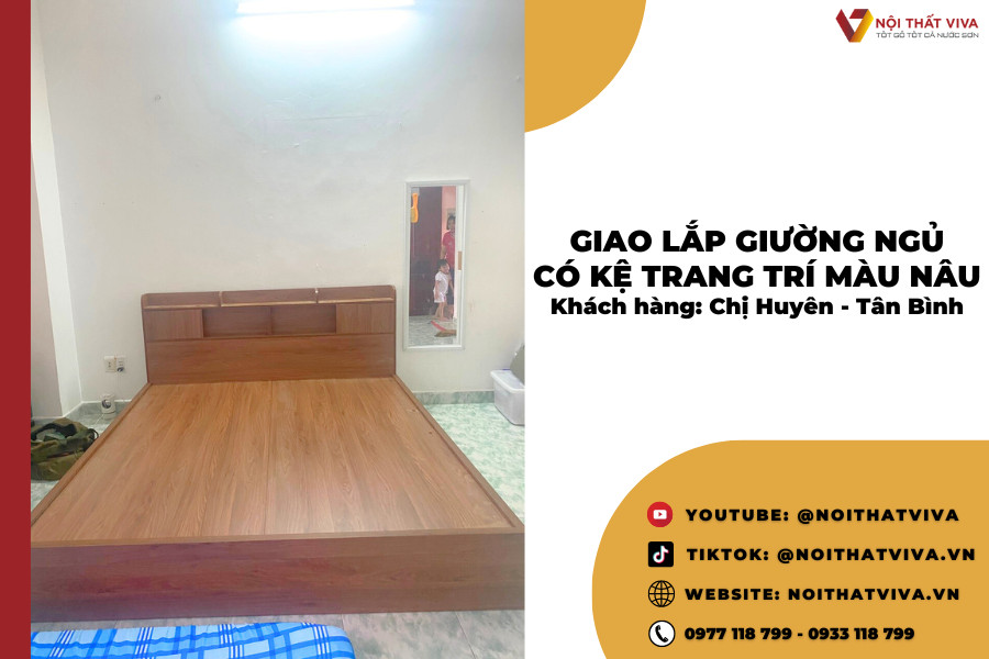 Giường ngủ có kệ Sự kết hợp hoàn hảo giữa tiện ích và trang trí