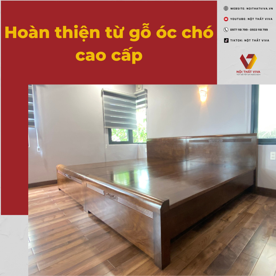 Giường ngủ gỗ óc chó giá bao nhiêu? Tư vấn chọn mẫu đẹp, sang trọng