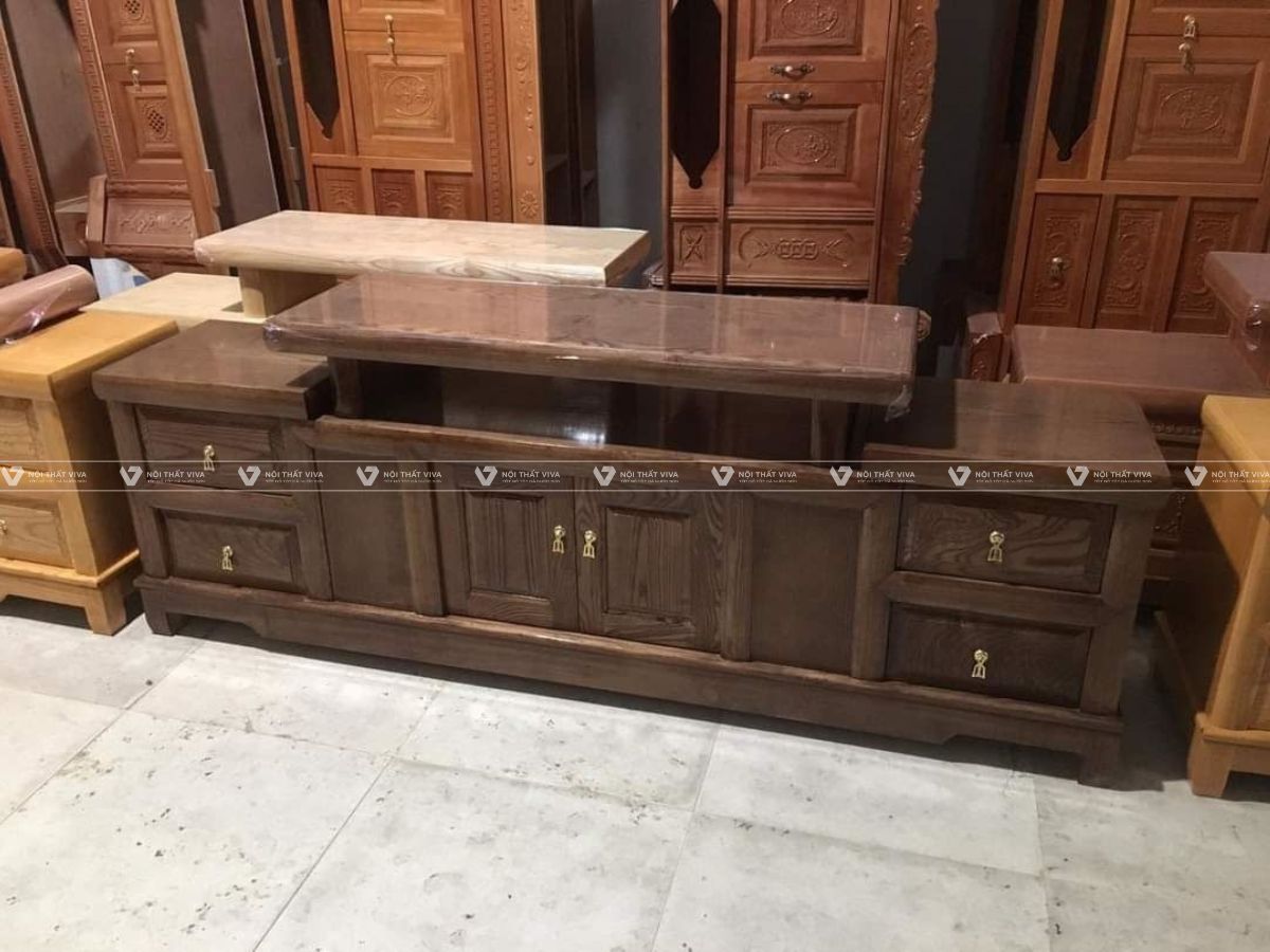 Gợi ý 30+ kệ tivi nguyên khối đẹp, độc, sang cho mọi phòng khách