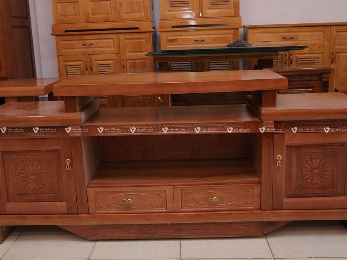 Gợi ý 30+ kệ tivi nguyên khối đẹp, độc, sang cho mọi phòng khách