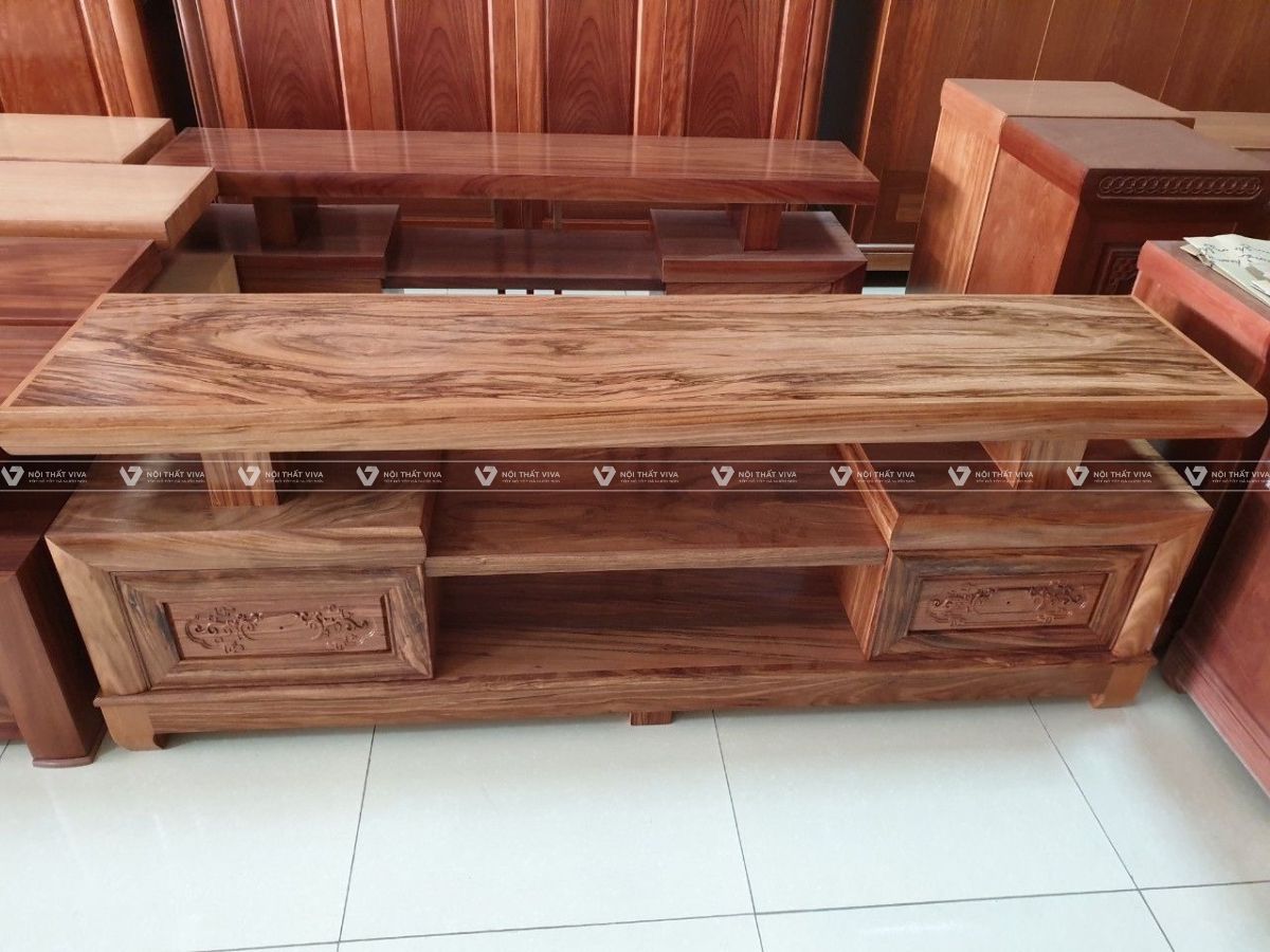 Gợi ý 30+ kệ tivi nguyên khối đẹp, độc, sang cho mọi phòng khách