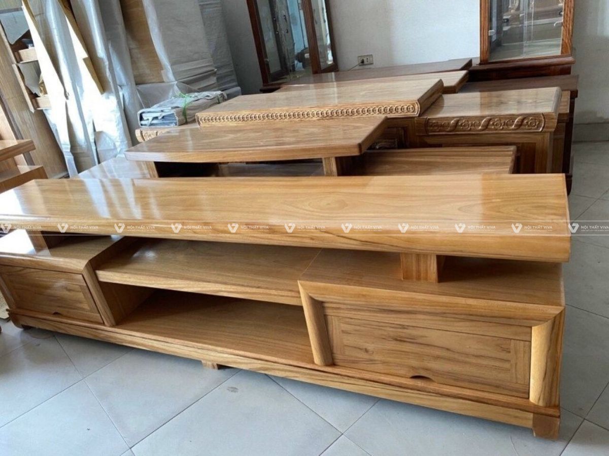 Gợi ý 30+ kệ tivi nguyên khối đẹp, độc, sang cho mọi phòng khách