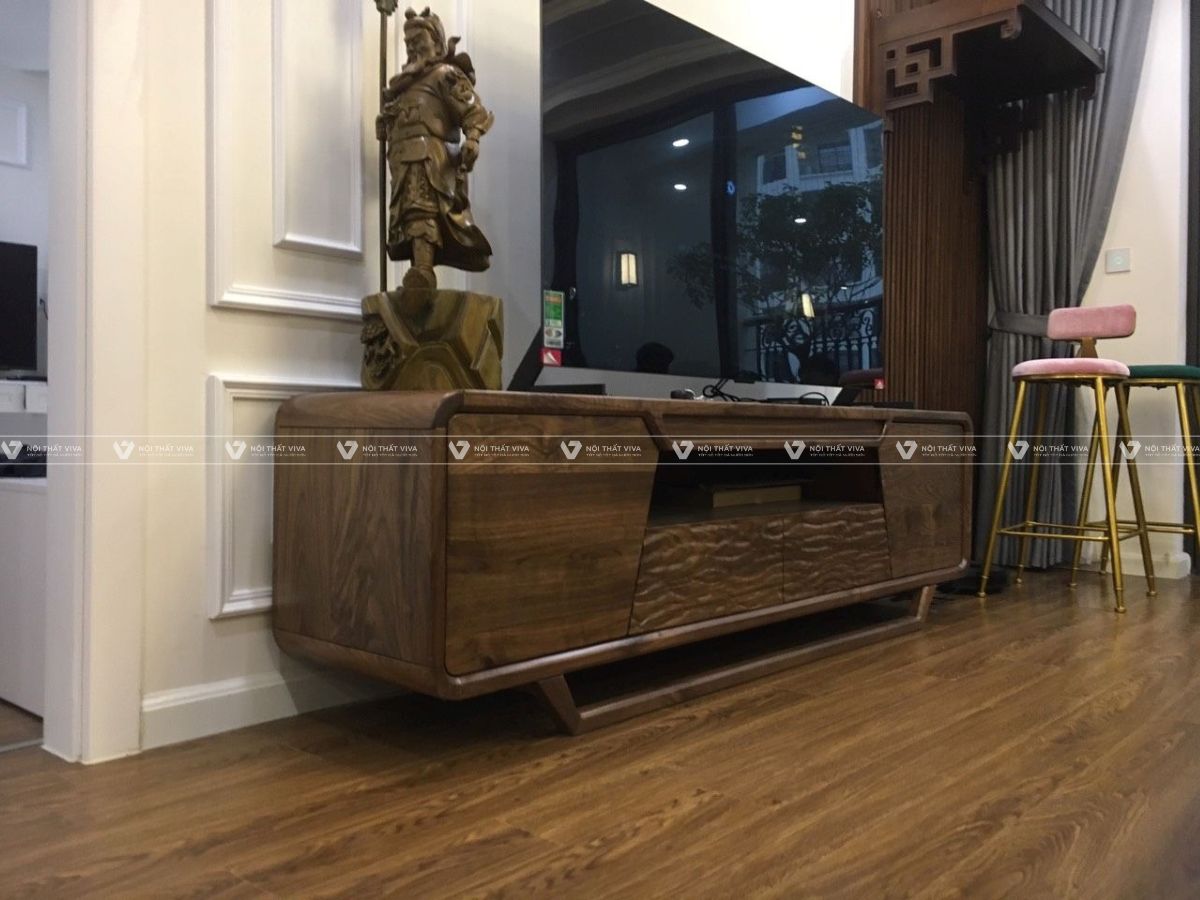 Gợi ý 30+ kệ tivi nguyên khối đẹp, độc, sang cho mọi phòng khách