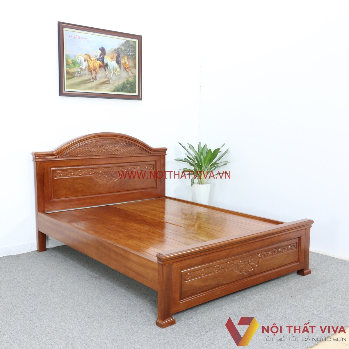 Gợi ý 10 mẫu giường gỗ xoan đào đáng mua nhất hiện nay