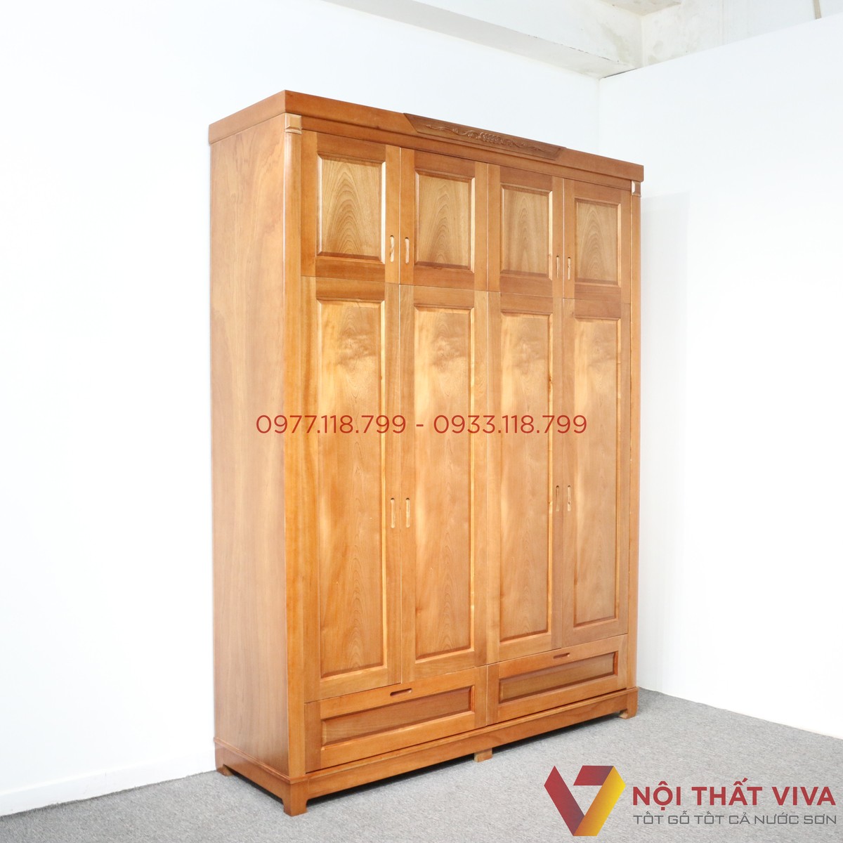 Gợi ý 7 mẫu tủ quần áo gỗ Xoan Đào đẹp với giá rẻ