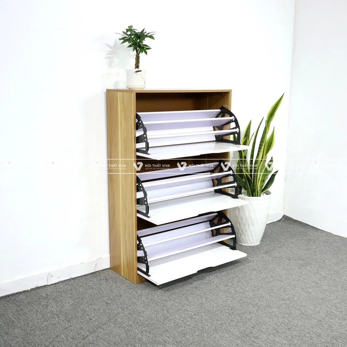 Gợi ý địa chỉ nội thất phường Cát Lái mua tủ giày thông minh dễ tìm, dễ chọn
