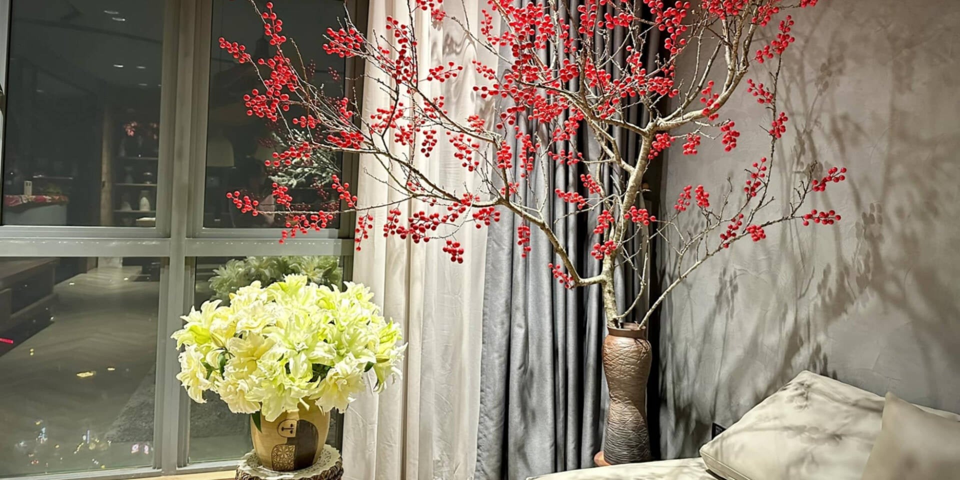 Gợi &yacute; đồ decor ph&ograve;ng kh&aacute;ch ng&agrave;y tết đẹp, ấm c&uacute;ng, hợp phong thủy 