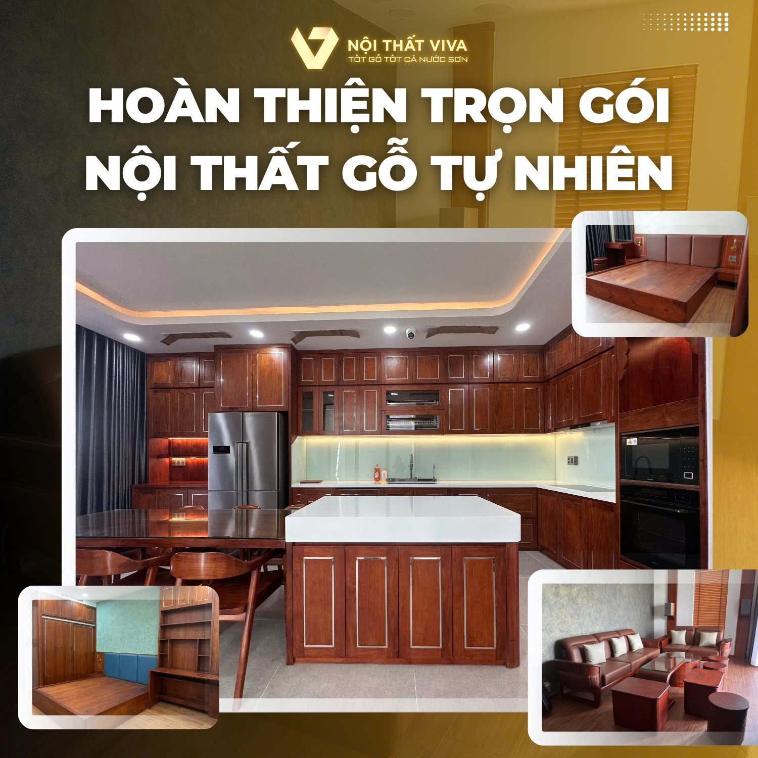 Hoàn thiện trọn gói nội thất gỗ tự nhiên Thủ Đức, đẹp, bền, đẳng cấp