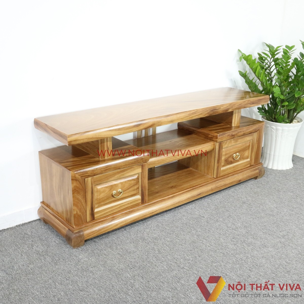 [Hot] 10+ mẫu kệ tivi gỗ hương đá đẹp, cao cấp kèm báo giá mới nhất 2025