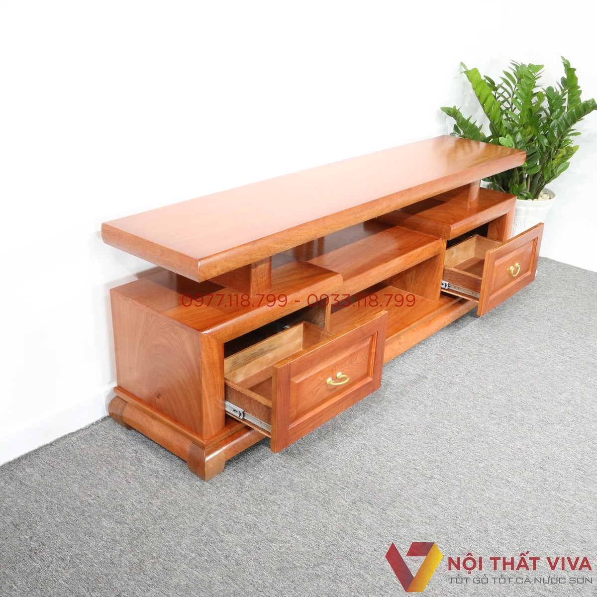 [Hot] 10+ mẫu kệ tivi gỗ hương đá đẹp, cao cấp kèm báo giá mới nhất 2025