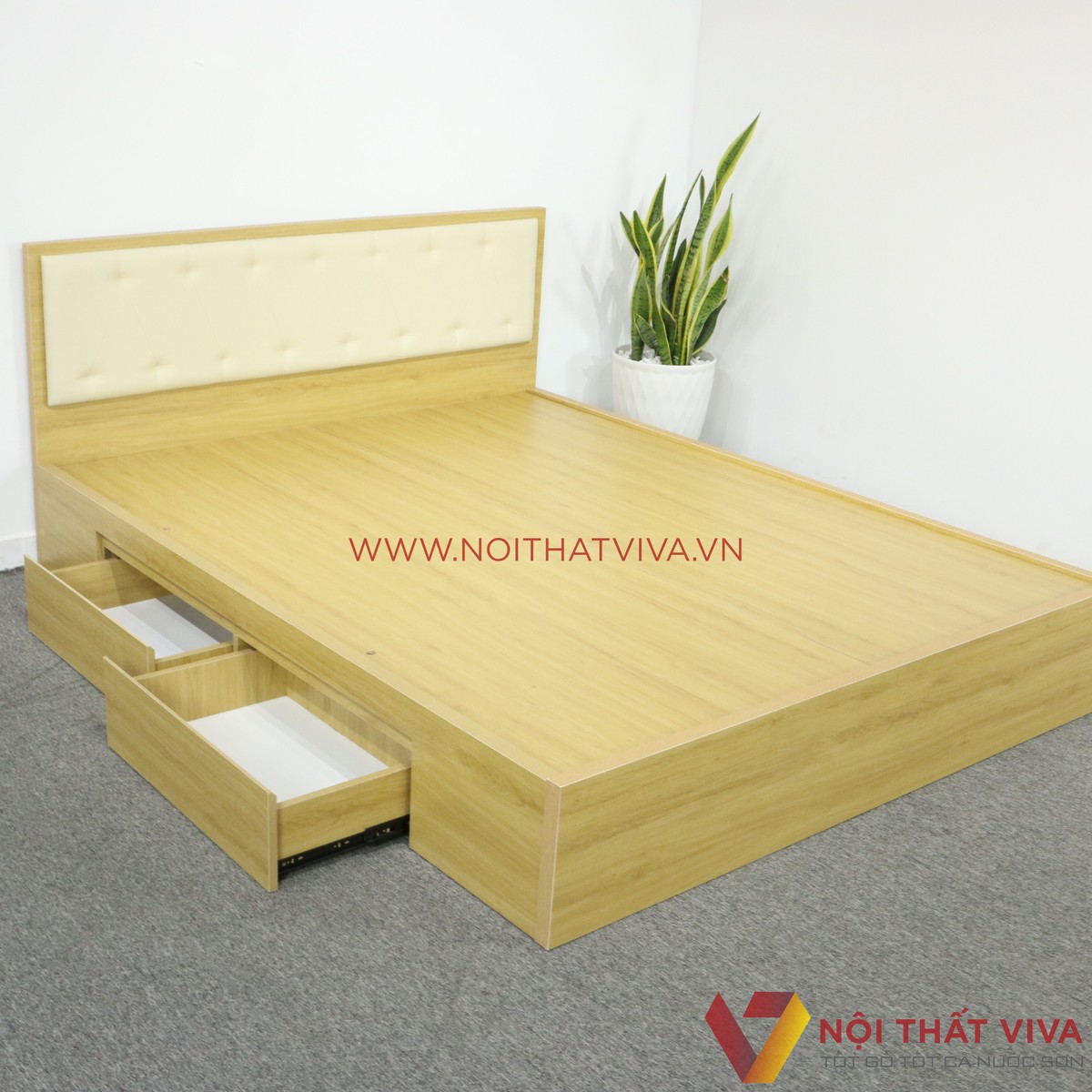  Mẫu giường ngủ gỗ MDF đẹp