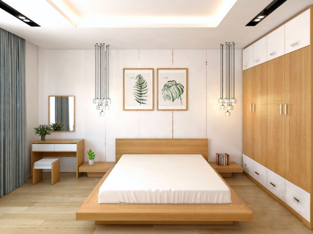 Combo nội thất phòng ngủ gỗ tự nhiên
