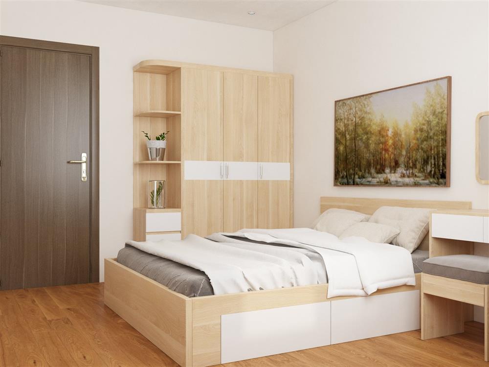 combo nội thất phòng ngủ gỗ công nghiệp