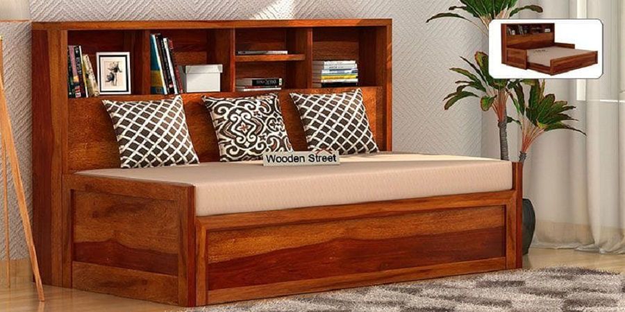 Các mẫu ghế sofa gỗ kéo ra thành giường đẹp sáng tạo