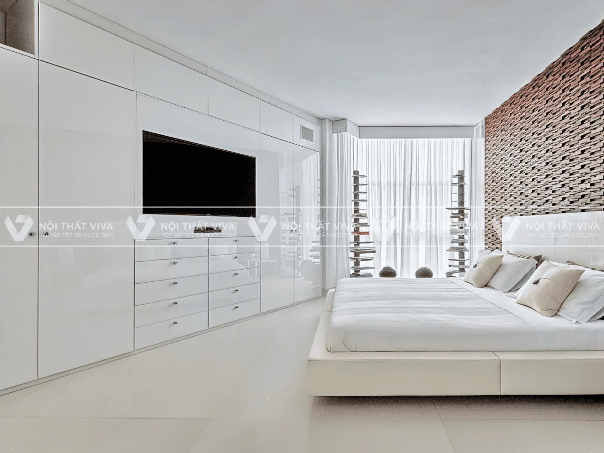 Kệ tivi phòng ngủ nào đẹp? Cách bố trí hợp lý và các mẫu dẫn đầu xu hướng