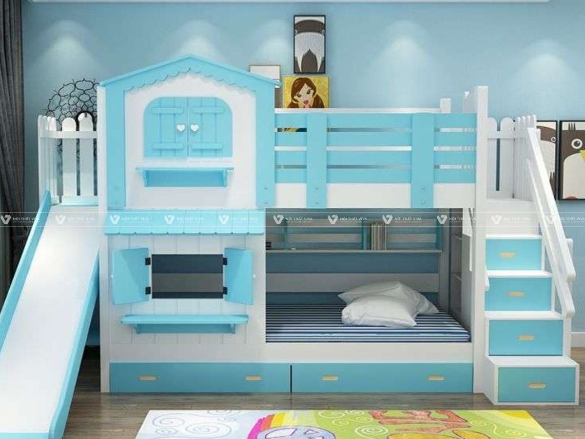 Khám phá 25+ mẫu giường tầng cho bé gái có cầu trượt siêu dễ thương