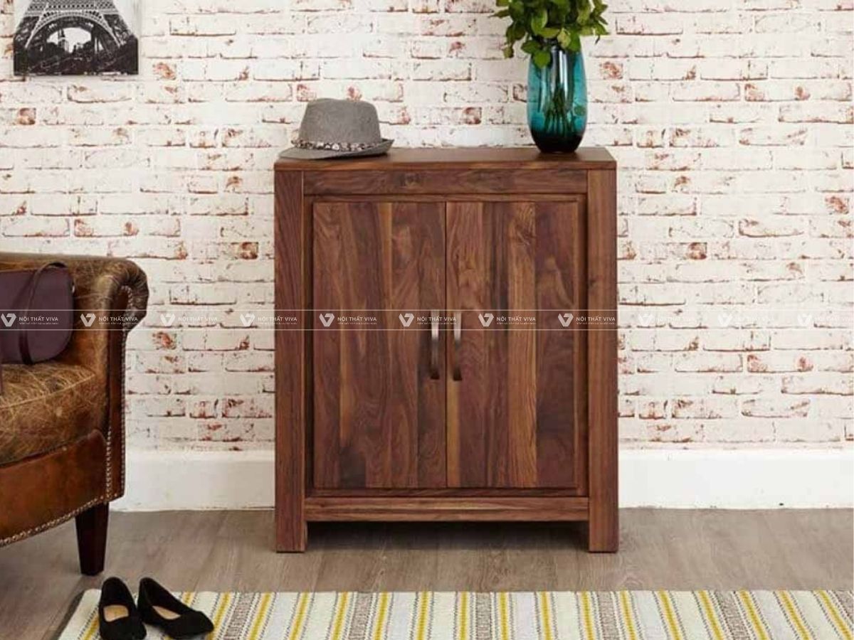 Khám phá tủ giày gỗ óc chó cao cấp đẹp, tiện nghi, sang trọng 
